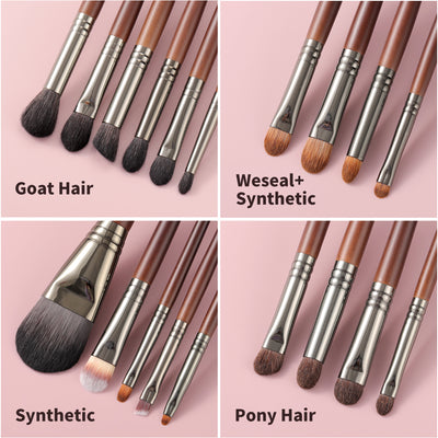 Set de Brochas de Maquillaje Natural Pelo de Cabra para Sombras - Image 16