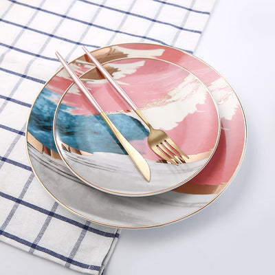 Juego de Platos Decorativos Nube Colorida para Mesa Elegante - Image 6