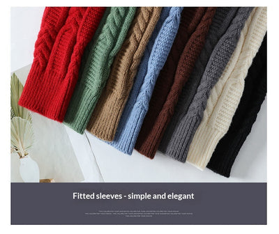 Suéter de Cuello Alto Trenzado para Hombre - Abrigo Casual y Cálido - Image 21