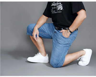 Shorts de Mezclilla Holgados con Máximo Estiramiento para Hombre - Image 8