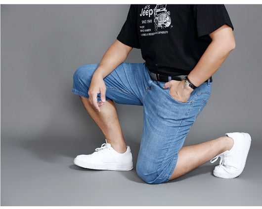 Shorts de Mezclilla Holgados con Máximo Estiramiento para Hombre - Image 8