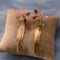 Bride Wedding Seaside Styling Earrings Artificial Crystal Flower No Pierced Ear Clip Jewelry Golden