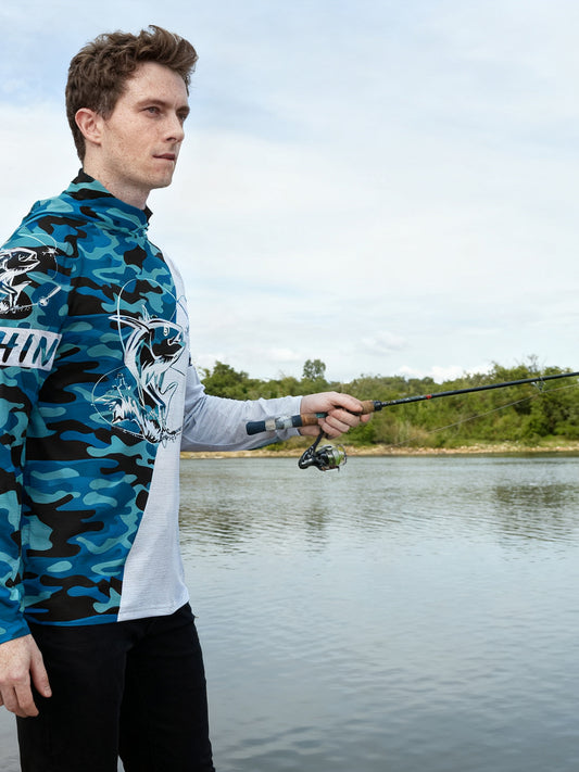 Camisa de Pesca UPF 50 Protección Solar Manga Larga para Hombre - Image 2