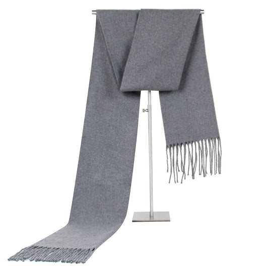 Bufanda Hombre Colores Sólidos Efecto Cachemira con Borlas - Image 17