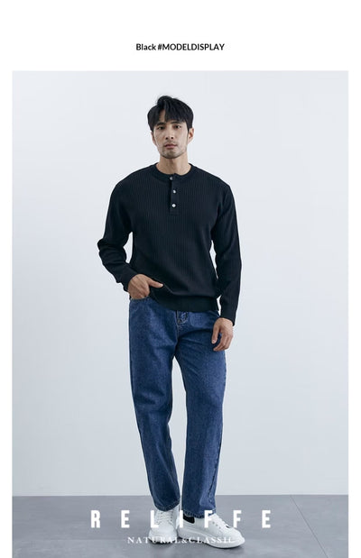 Suéter Ejecutivo Preppy de Manga Larga para Hombre - Image 26