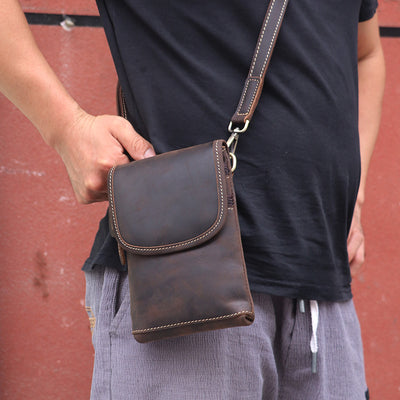 Bolso Bandolera de Cuero para Hombre - Image 9