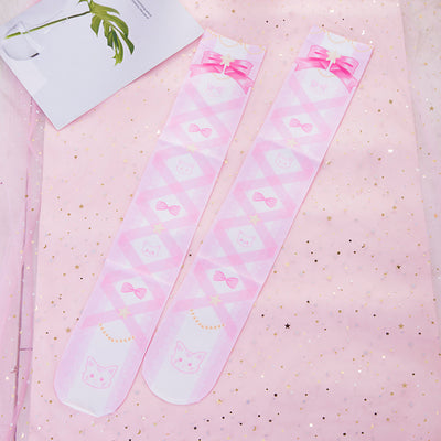 Calcetines Lolita con Moño de Gato Adorable - Image 2