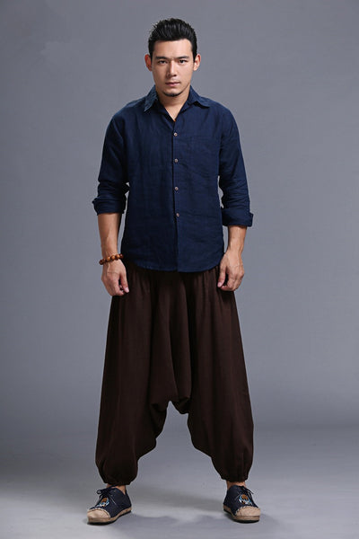 Pantalones Harem Cómodos para Hombre - Estilo Moderno y Relajado - Image 6