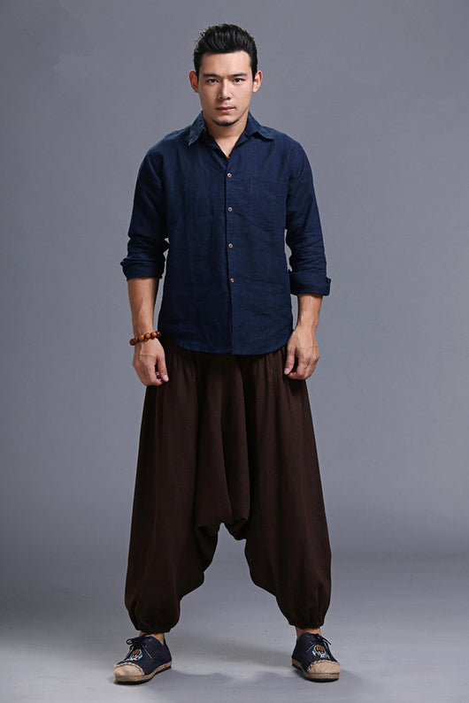 Pantalones Harem Cómodos para Hombre - Estilo Moderno y Relajado - Image 6