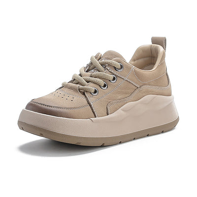Zapatos de Cuero Genuino Estilo Británico con Plataforma y Cordones - Image 6
