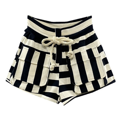 Shorts Cargo a Rayas para Mujer - Pantalones Cortos Casuales