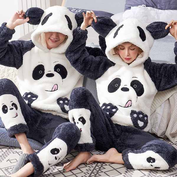 Pijama para Parejas Otoño Invierno Coral