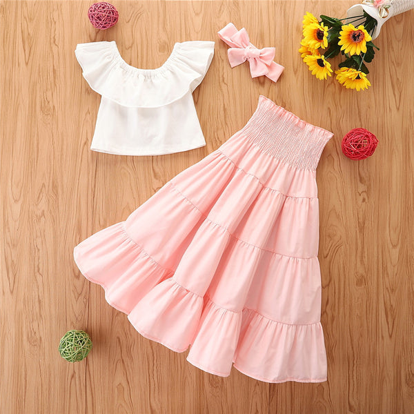 Blusa Infantil con Volantes y Mangas Globo - Estilo Europeo