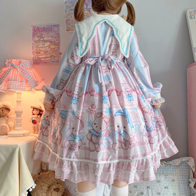 Vestido Lolita Soft Girl Osito Soñador de Manga Larga - Image 15