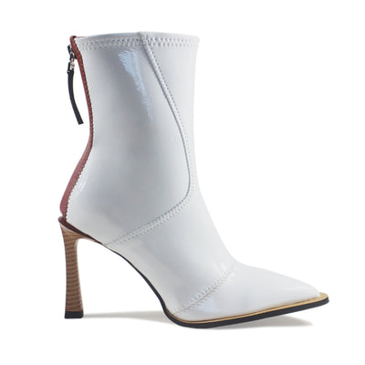 Botines de Charol Punta Aguda Tacón Stiletto para Mujer - Image 3