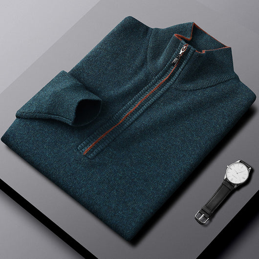 Suéter Casual para Hombre con Cuello Cremallera - Abrigo Grueso y Cálido - Image 12