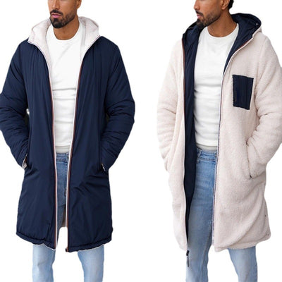 Abrigo Impermeable Reversible con Capucha y Cierre Doble para Hombre - Image 5