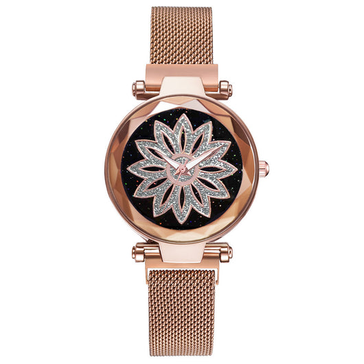 Reloj de cuarzo con esfera de cielo estrellado para mujer - Image 7