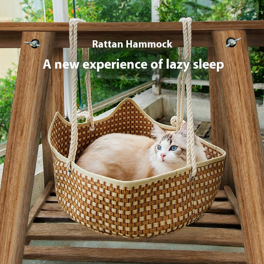 Nido de Ratán para Gatos - Hamaca Cómoda Primavera Verano - Image 2