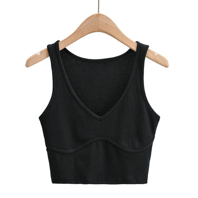Blusa Tejida Escote V con Costuras en Pecho y Tela Stretch - Image 12