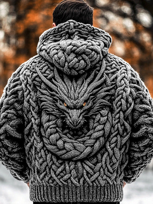 Sudadera Étnica Casual para Hombre con Estampado y Bolsillos - Image 3