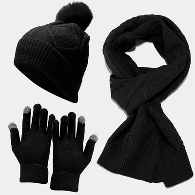 Conjunto de 3 Piezas: Gorro, Bufanda y Guantes para Otoño e Invierno - Image 3