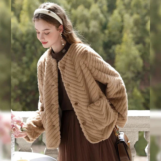 Abrigo Peludo Casual para Mujer - Otoño e Invierno - Image 2