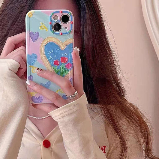 Funda para Celular con Diseño de Tulipanes Arcoíris - Image 3
