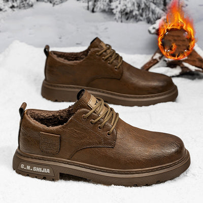 Zapatos de Hombre Otoño Invierno con Forro de Terciopelo y Algodón Cálido - Image 4