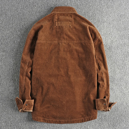 Camisa de Pana Gruesa Lavada con Manga Larga para Invierno - Image 11