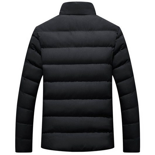 Chaqueta Casual de Algodón con Cuello Elevado para Hombre - Talla Grande - Image 7