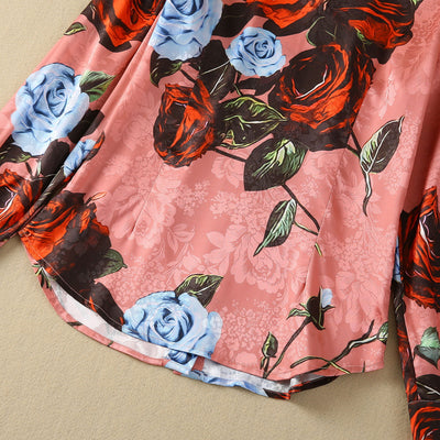 Conjunto Elegante: Blusa Manga Larga con Falda Plisada de Borde Amplio - Image 4