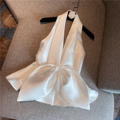 Blusa de Satén con Cuello Halter - Image 12