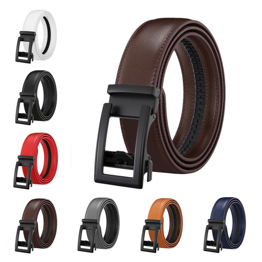 Cinturón de Cuero para Hombre con Hebilla Automática - Doble Capa de Cuero Vacuno - Image 2