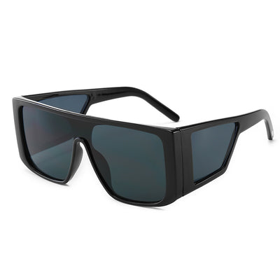 Large square-leg sunglasses with a tortoiseshell frame and brown lenses, angled on a white background. - Image 18