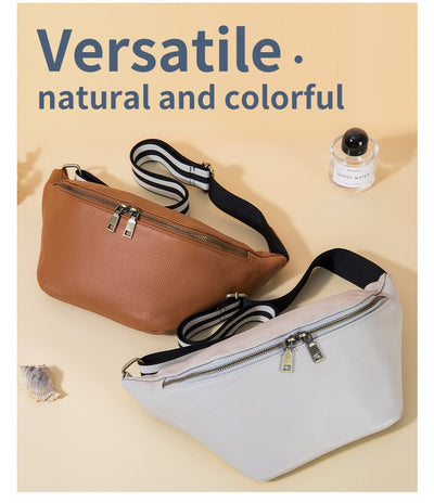 Bolso Mensajero de Cuero Genuino para Mujer - Gran Capacidad, Estilo Casual - Image 17