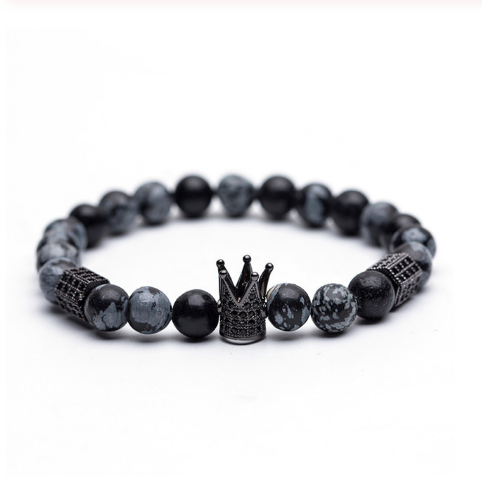 Pulsera de Cobre con Incrustación de Micro Corona y Circonita Blanca Natural - Image 11