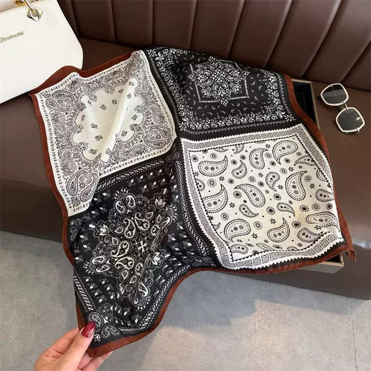 Pañuelo de Seda Cuadrado Versátil para Mujer - Image 18