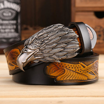 Cinturón de Cuero para Hombre con Diseño Águila - Image 26