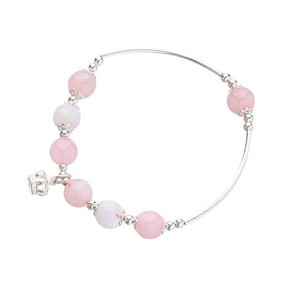 Pulsera de Cristal Moonstone Azul - Cuarzo Madagascar para Amor y Energía Positiva