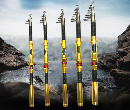 Caña de Pescar Mini Carbono para Trucha y Pesca Ligera