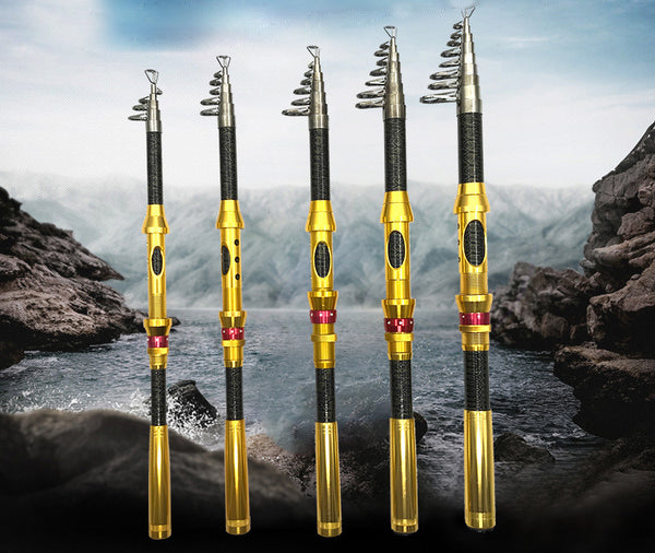 Caña de Pescar Mini Carbono para Trucha y Pesca Ligera