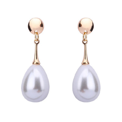 Aretes Minimalistas de Perla en Gota - Image 4