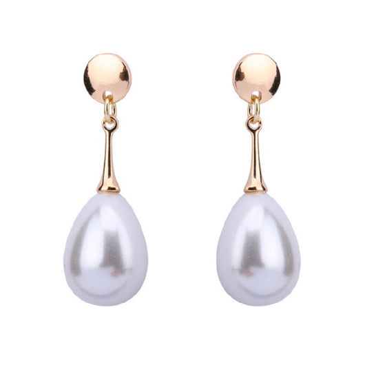 Aretes Minimalistas de Perla en Gota - Image 4