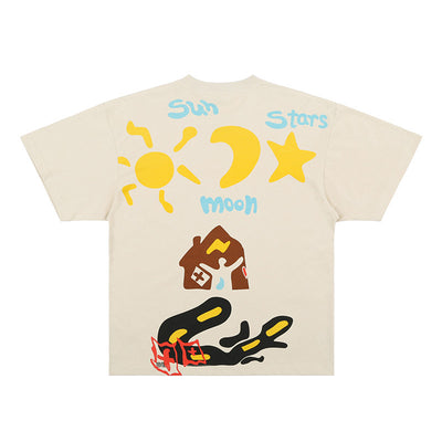 Playera Unisex Estampado Graffiti Stars - Diseño Urbano Casual - Image 4