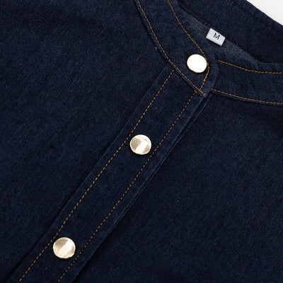 Vestido Camisero Denim con Mangas Farol y Cordones - Image 14