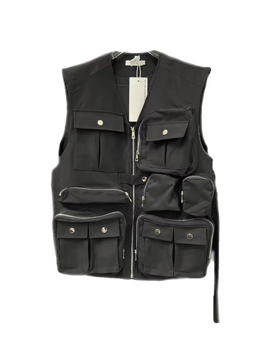Chaleco Utilitario American Street con Múltiples Bolsillos y Estilo Mecánico - Image 6