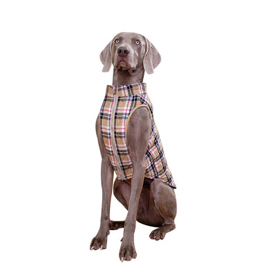 Abrigo Térmico para Perros con Cierre de Cremallera - Chaqueta Acolchada Cuadriculada - Image 4