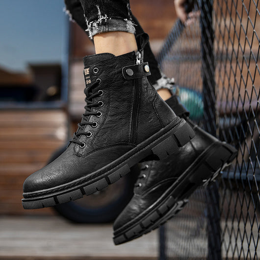 Botas Casuales de Cuero con Cierre de Cremallera - Diseño Resistente - Image 2