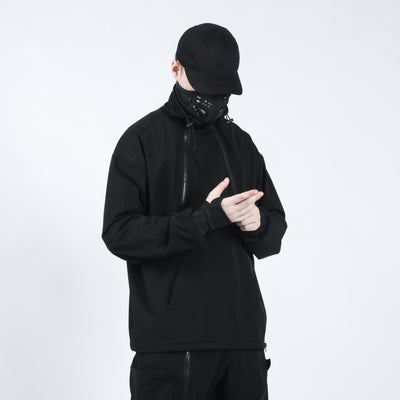 Chaqueta Suéter Holgada con Cuello Alto para Hombre - Image 12